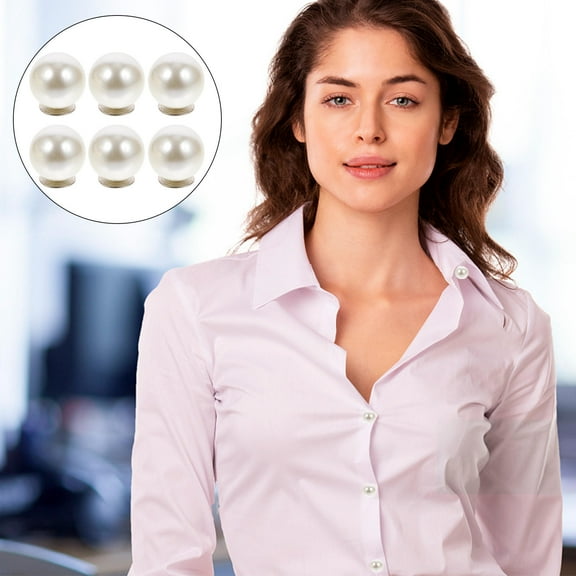 IDEANATEGRATE 100Pcs 1.4X0.56X0.56in Diy Pearl Buttons for Diy Projects with No Sew Installation