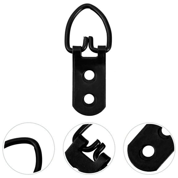 IDEANATEGRATE 100Pcs Double Hole Hook for Hanging Photos and Mirrors 2.08In x 0.83In x 0.16In