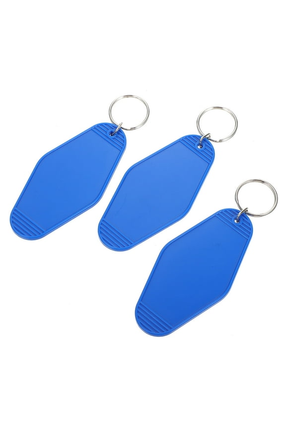 10Pack ID Name Tags Plastic Label Tags Blue Compact for Luggage Keys