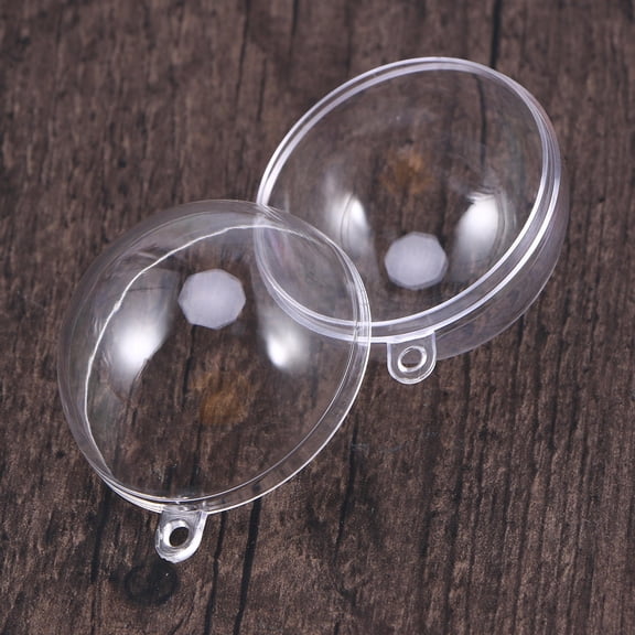 IDEANATEGRATE 10Pcs Clear Fillable Baubles for DIY Crafting and Party Decoration
