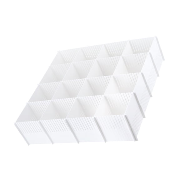 IDEANATEGRATE 10Pcs Drawer Storage Partition Board White for Closet Management
