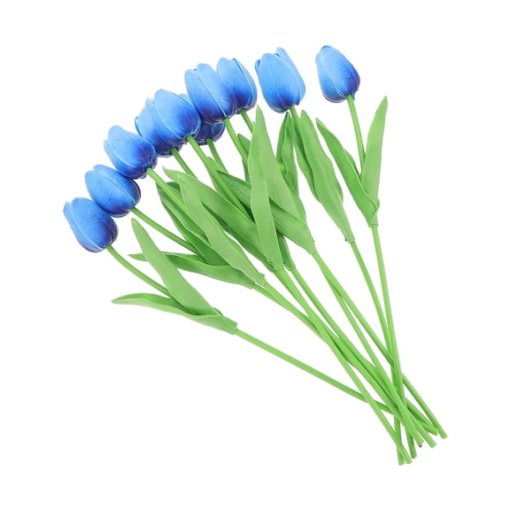 IDEANATEGRATE 10Pcs Faux Tulips Real Touch Assorted Color and Office Decoration