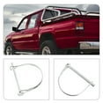 thumbnail image 1 of IDEANATEGRATE 10Pcs Locking Pin for Hitch Pin Clip Carbon Steel Silver 3in D-shaped, 1 of 8