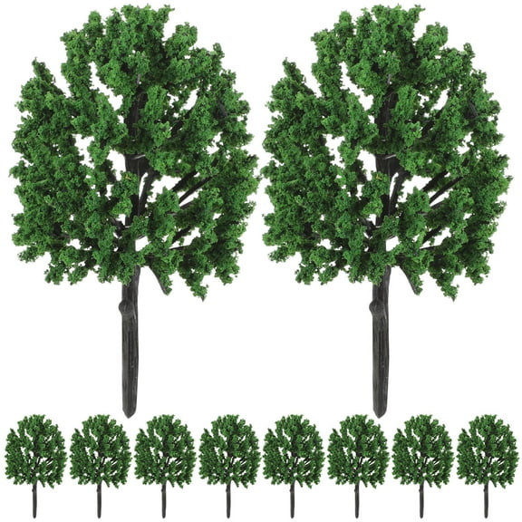 IDEANATEGRATE 10Pcs Miniature Trees Model Plastic Scenery Architecture Trees For Greenery