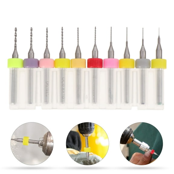 IDEANATEGRATE 10Pcs Tungsten Steel Spiral Drill Bit Diy Tools And Construction Projects 1.5In