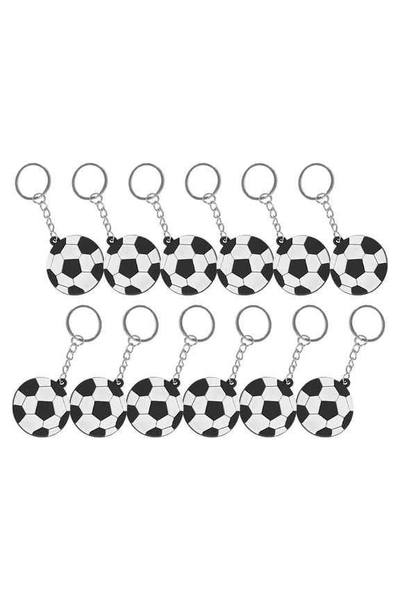 12Pcs Sport Theme Keychains With Football Shape For Bags And Sports Lovers