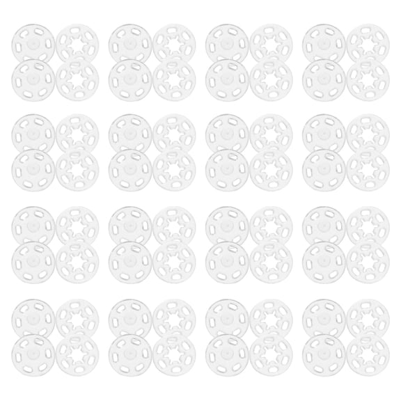 IDEANATEGRATE 15 Pairs Per Bag Plastic Sew-on Snap Buttons Concealed Design for Clothes DIY Projects 2 Bags