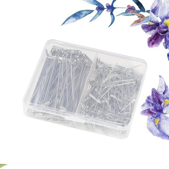 IDEANATEGRATE 150Pcs Stainless Steel T Pins Set for Securing Wigs and Blocking Knitted Projects