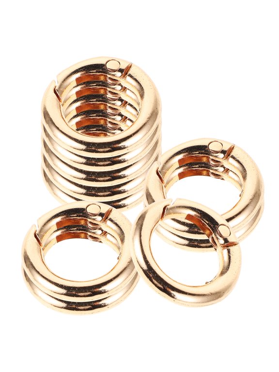 16Pcs Round Carabiner Clip Snap Key Ring Clips for Users Who Value Functionality and Style 0.8x0.8x0.08in