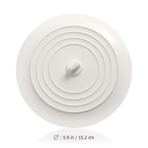 IDEANATEGRATE 1Pack Bath Plug For Tub Round White Silicone Sink Stopper For Homeowners
