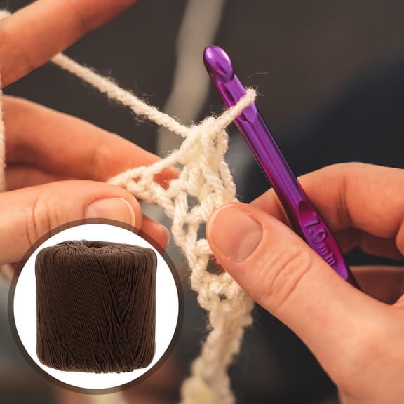 IDEANATEGRATE 1Pack Coffee Color Round Shape Diy Craft Material For Hand-knitting Enthusiasts 7.5X8.5In 1Pack