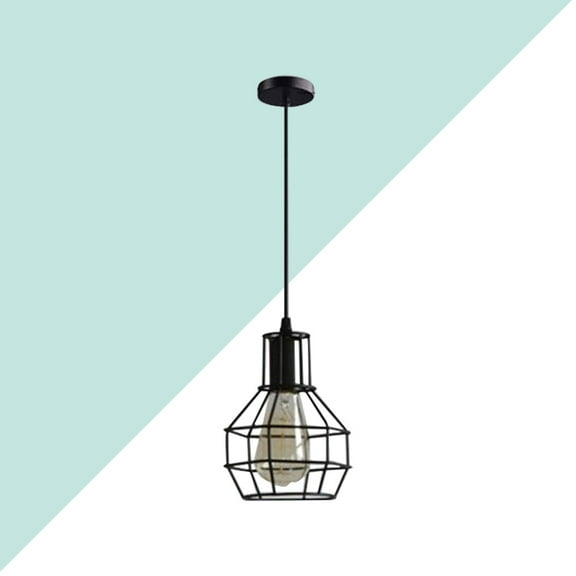 IDEANATEGRATE 1Pack Country Style Ceiling Pendant Lamp for Coffee Shop Retro Lampshade