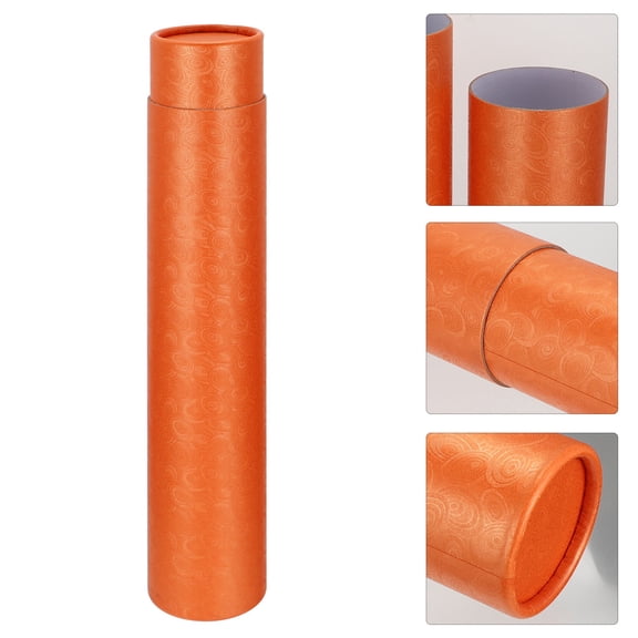IDEANATEGRATE 1Pack Cylindrical Mailing Tube for Documents Posters Blueprints Maps Chocolate Golden Bronze Waterproof