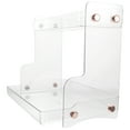 thumbnail image 1 of IDEANATEGRATE 1Pack Double Tier Bathroom Countertop Organizer Transparent Stainless Steel Homeowners, 1 of 7