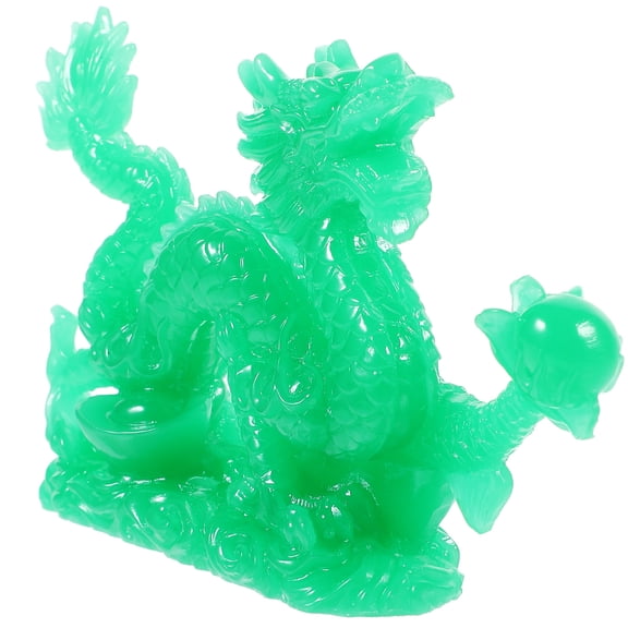 IDEANATEGRATE 1Pack Dragon Desktop Ornament Resin Dragon Statue Homeowners Feng Shui Item 6 Inches