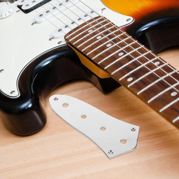 IDEANATEGRATE 1Pack Guitar Control Plate Fully Loaded for Electric Bass Durability Versatile Compatibility Silver Metal