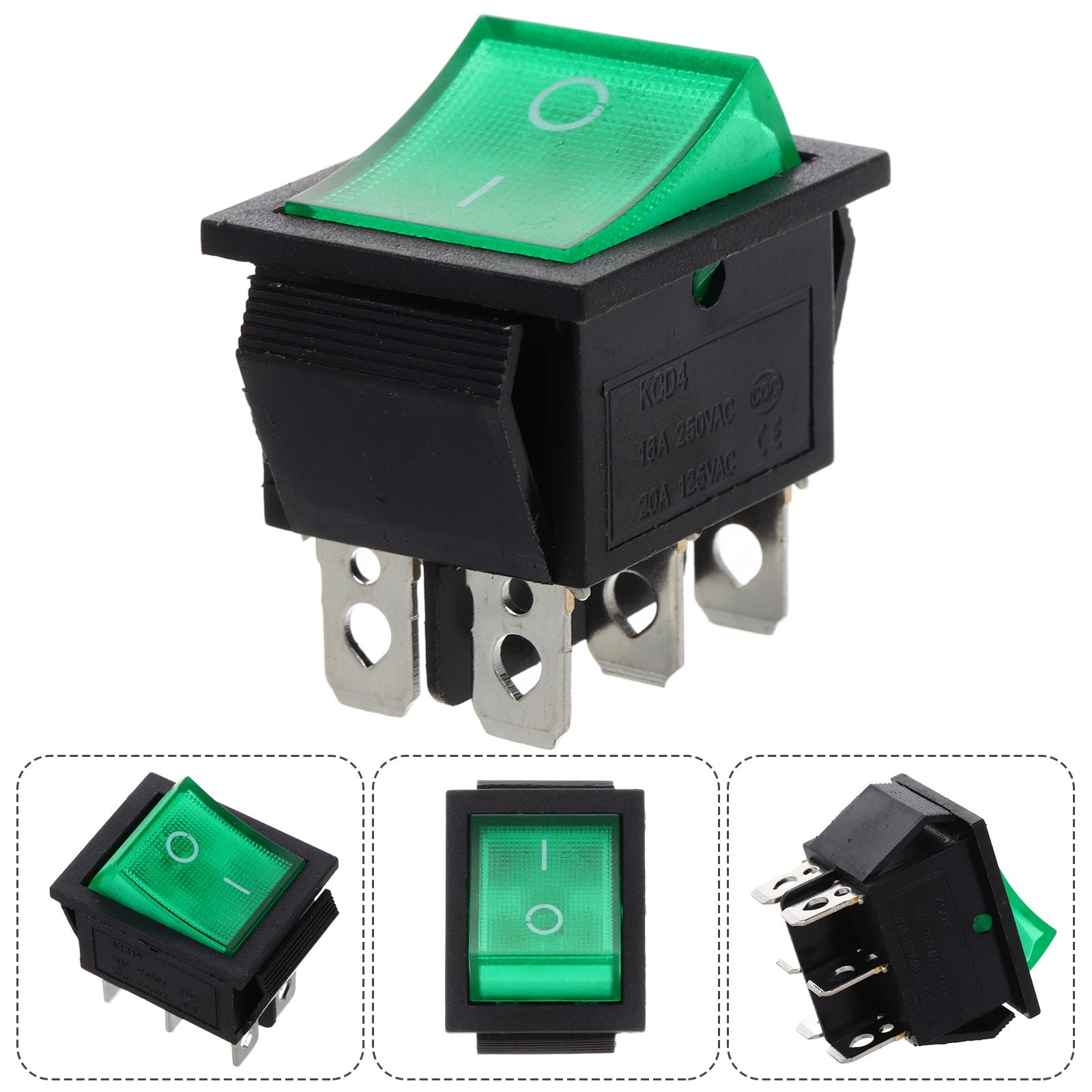 IDEANATEGRATE 1Pack Plastic Toggle Design Rocker Switch for Electrical ...