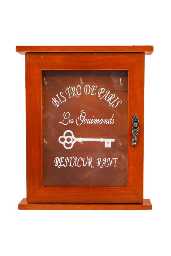 1Pack Rectangular Wall Mounted Key Cabinet .3x2.4x10.2in Rustic Farmhouse Decor