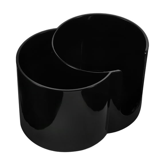 IDEANATEGRATE 1Pack Round Cotton Pad Holder Minimalist Style Plastic Material For Desktop Organizer .85X2.75X2.36in