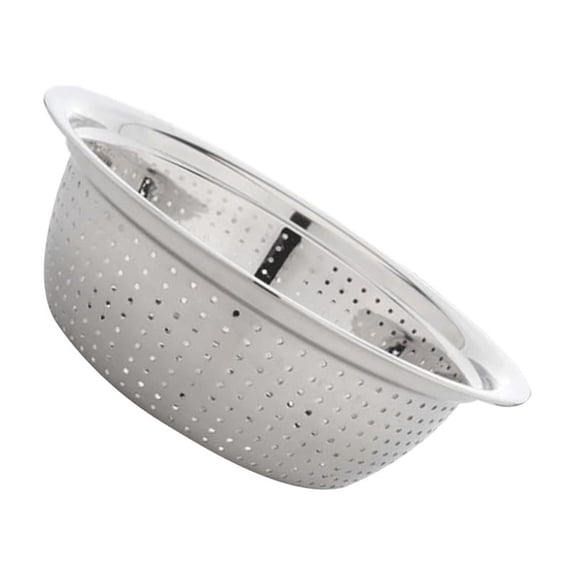 IDEANATEGRATE 1Pack Strainer For Kitchen Washing Draining Filtering Stainless Steel Silver 20x20cm Round Shape