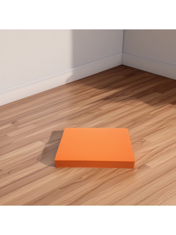 Yoga Mat Anti-Slip Stability Trainer Pad Orange Tpe for Yoga and Workouts