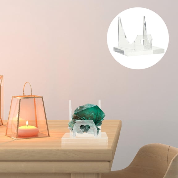 IDEANATEGRATE 1Pack Transparent Display Holder Easy to Clean for Collectors Hobbyists Wedding Museum Party