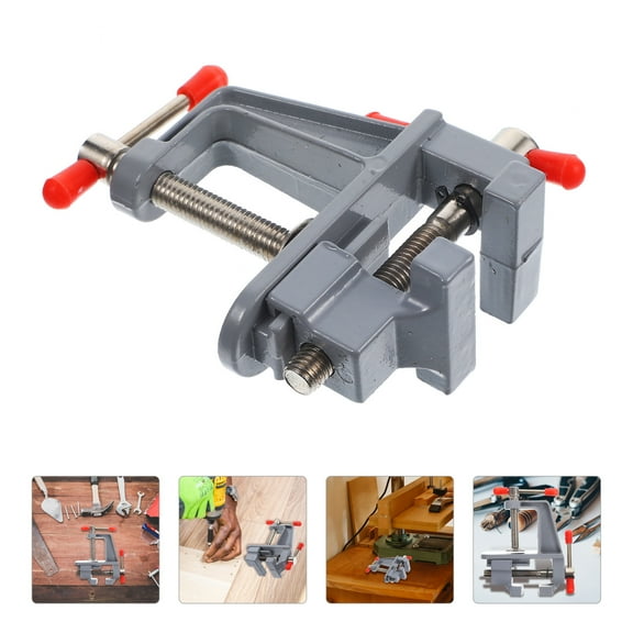 IDEANATEGRATE 1Pack Welding Table Clamps Mini Flat Table Vise 3.9in