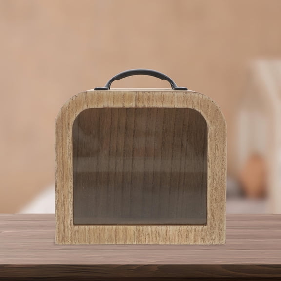 IDEANATEGRATE 1Pack Wooden Bank Multi Color Rectangular Shaped Saving Money Tool Home