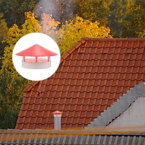 IDEANATEGRATE 1Pc Round Chimney Cover Windproof and Rainproof PVC for Fireplace and Garden