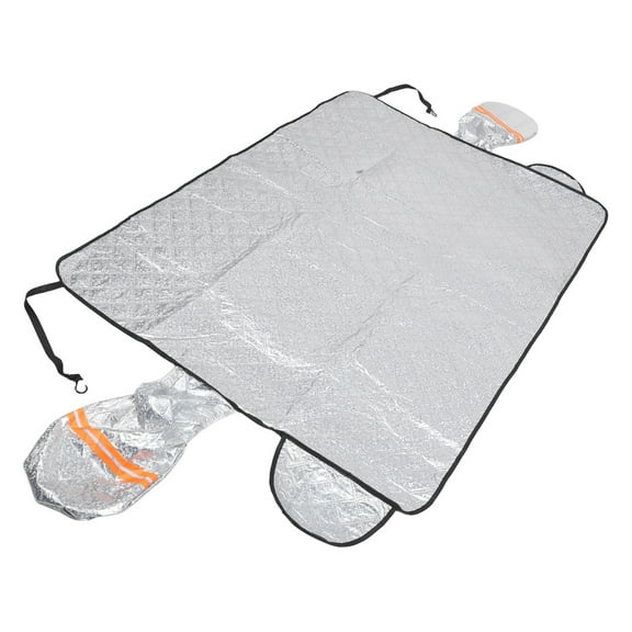 IDEANATEGRATE 1Pcs Aluminum Foil Windshield Cover for Car Windshield Heat Insulation and Snow Prevention 59x44in