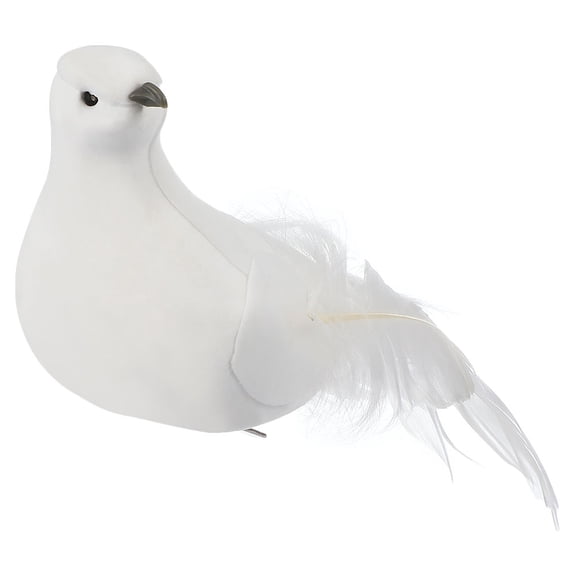 IDEANATEGRATE 1Pcs Bird Ornaments For The Home Simulated Pigeon In White For Various Occasions