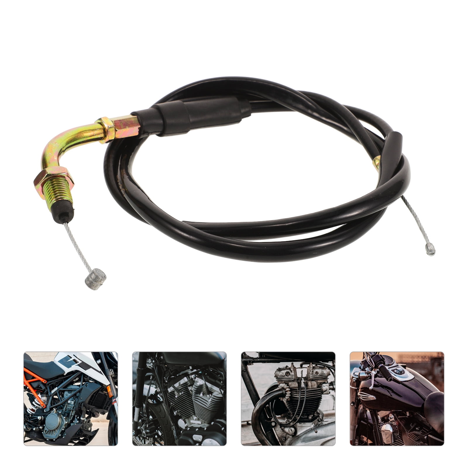 IDEANATEGRATE 1Pcs Black Throttle Cable for Chinese Scooter 35.0x5.1x0.6In Metal Minibike Throttle Kit
