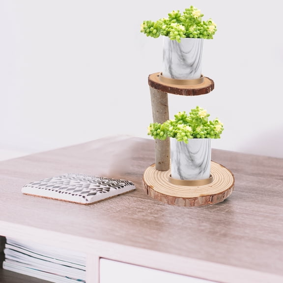 IDEANATEGRATE 1Pc Coffee Multi Layer Flowerpot Stand Durable Decorative Plant Holder for Home