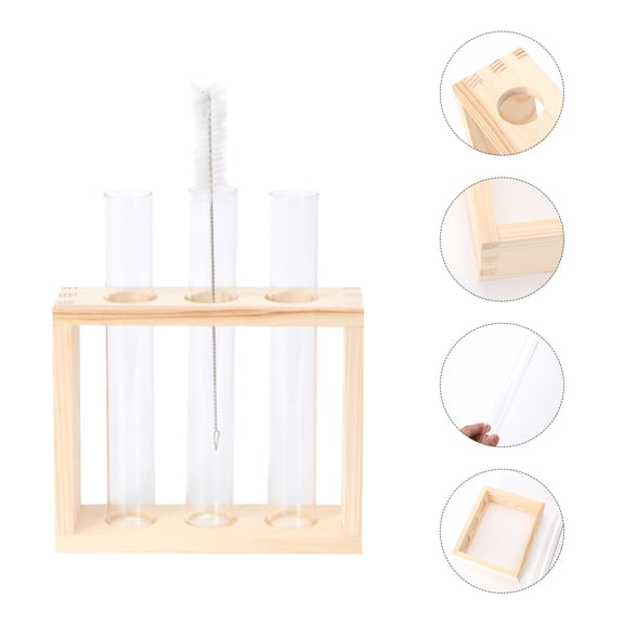 IDEANATEGRATE 1Pcs Glass Planter Creative Hydroponic Vase for Home 13x18cm