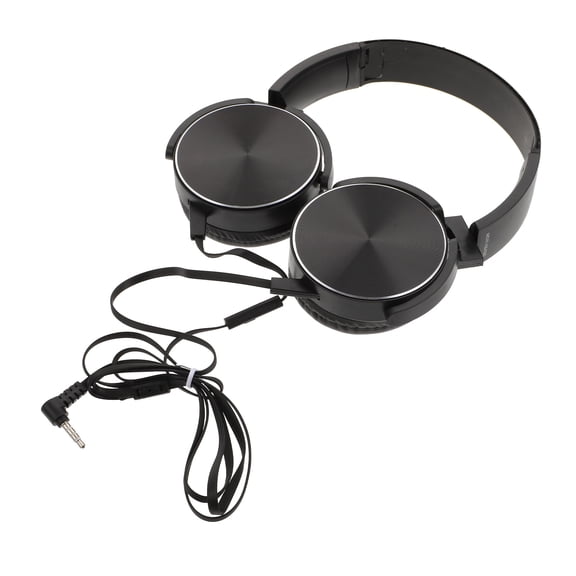 IDEANATEGRATE 1Pcs Headset Black ABS Plastic for Listening to Music Gaming and Watching Videos Stereo Wired Headphones