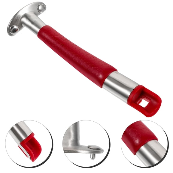 OFFIGAM Ergonomic Removable Red Pan Handle Stainless Steel Kitchen Tool Accessory for Cookware Safety and Comfort