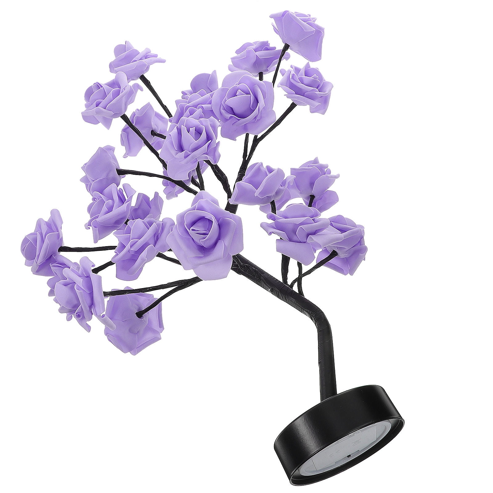 IDEANATEGRATE 1Pcs Led Rose Flower Table Lamp Purple 48X34X10CM For ...