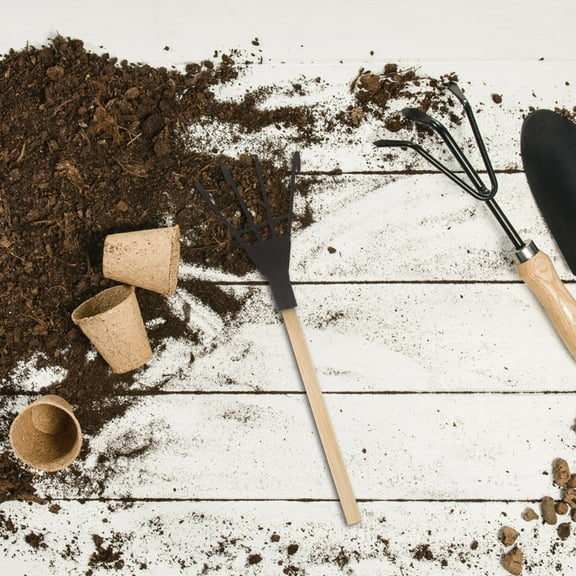 IDEANATEGRATE 1Pcs Mini Gardening Rake Exquisite Appearance for Decorative Item