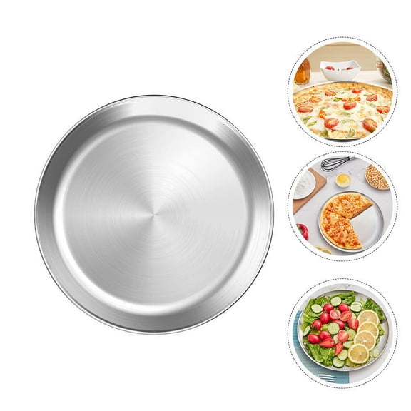 IDEANATEGRATE 1Pcs Pizza Cooking Plate for Snack Presentation Food-grade 30x30x2.8cm