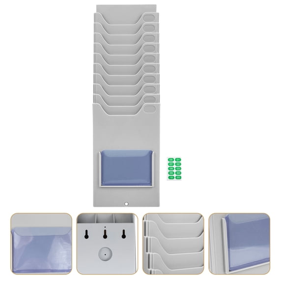 IDEANATEGRATE Time Wall Holder Business Card Display Rack Plastic 1Pcs