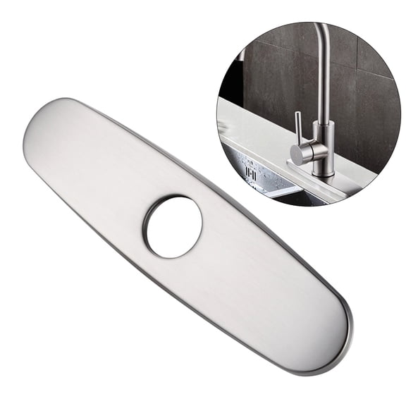 IDEANATEGRATE 1Pcs Stainless Steel Kitchen Sink Cover Silver Rectangular Sealing Prevent Water Leakage 14x2.5x0.4in