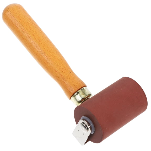IDEANATEGRATE 1Pcs Stamp Roller for Printmaking and Stamping Cylindrical Shape Brown