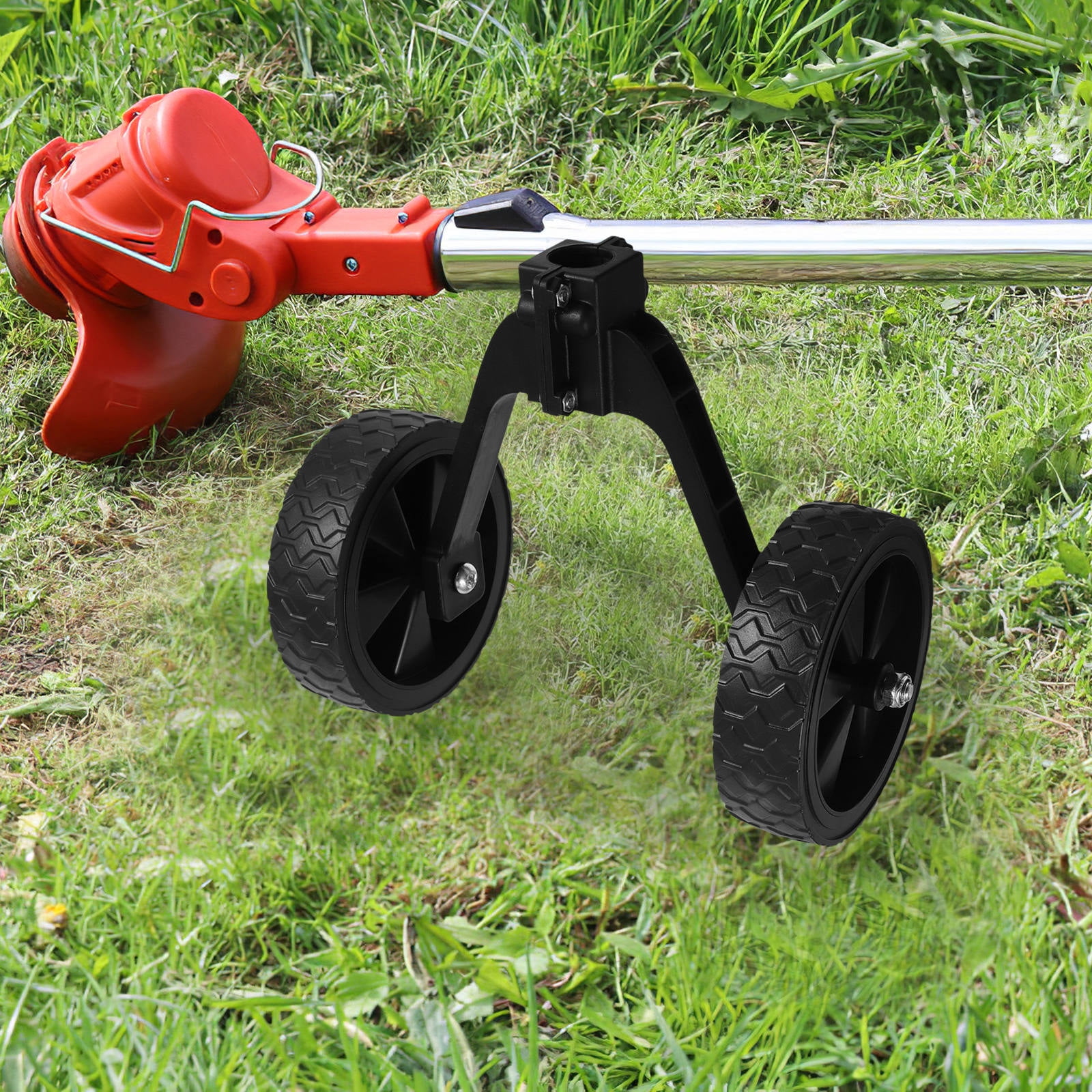 IDEANATEGRATE 1Pcs Yard Machine Lawn Mower Parts Black Round Support Wheel for Outdoor Garden Work 12.0x8.7x4.9in