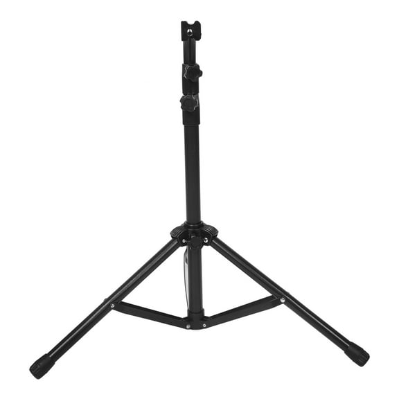 IDEANATEGRATE 1Set Adjustable Height Tripod Chime Stand for Stage Performance in Black Plated Steel