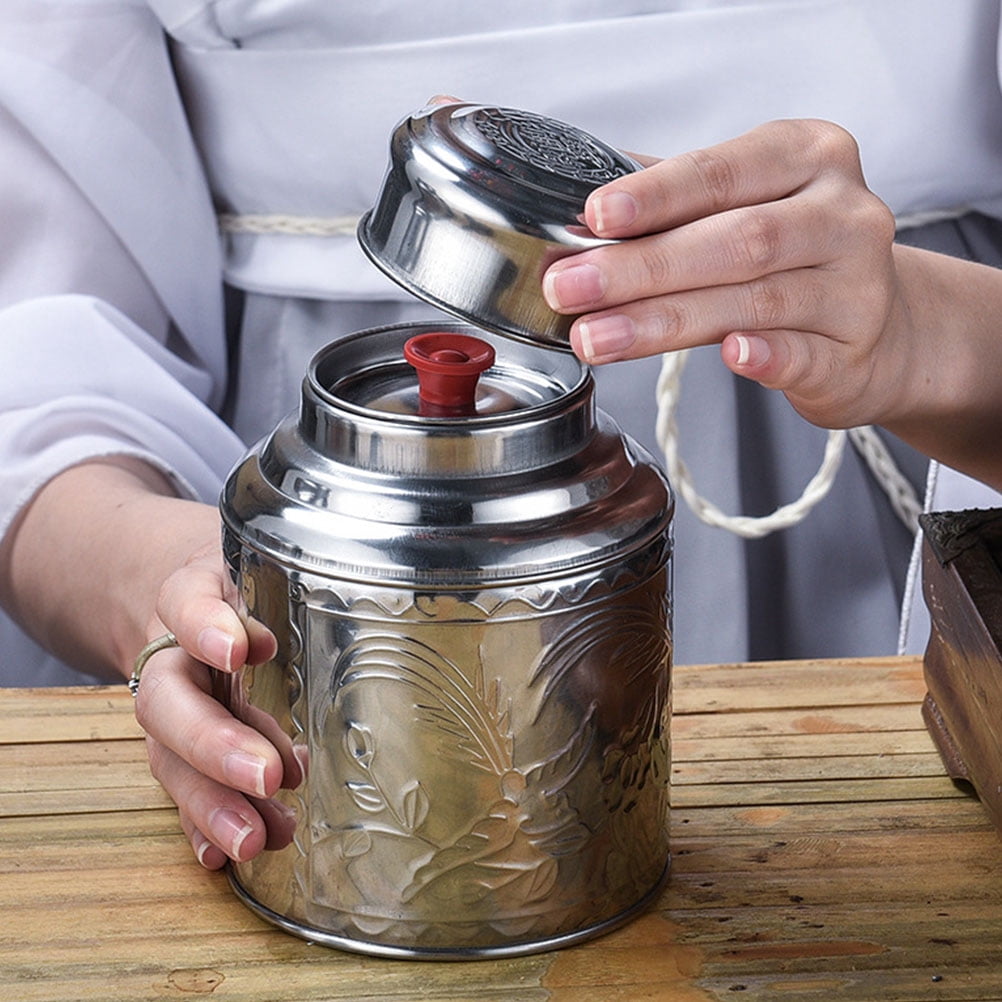 IDEANATEGRATE 1Set Airtight Tea Storage Container Stainless Steel ...