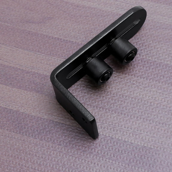 IDEANATEGRATE 1Set Black Flat Barn Door Floor Guide for Sliding Barn Door 11.8 x 1.6 x 2.2in