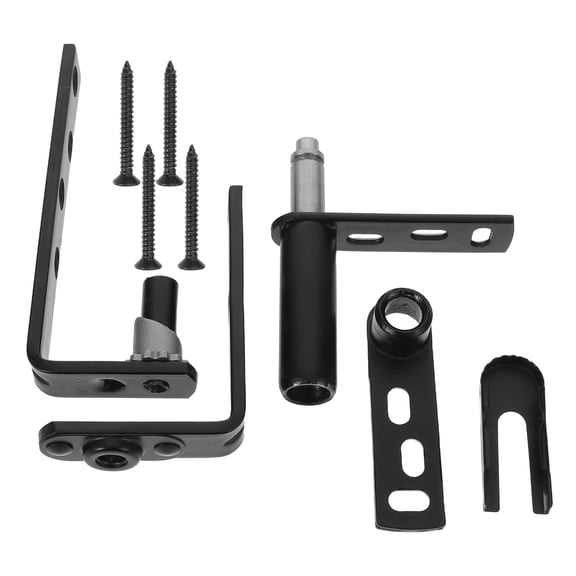 IDEANATEGRATE 1Set Black Stainless Steel Self Closing Door Hinges Automatic Swinging Gravity Hardware