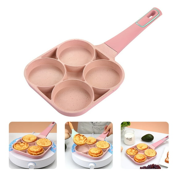 IDEANATEGRATE Non-Stick Breakfast Cooker Set with Groove Design and Smooth Edges, Fry Pan for Home Cooking and Family Use