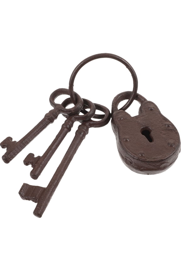 1Set Cast Iron Key Rings Rustic Design Vintage Wall Hanging Decor for Indoor Outdoor Use 7.9x2.8x2.4in