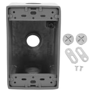 IDEANATEGRATE Weatherproof Electrical Outlet Box Plated Silver Aluminum Cast Iron Outdoor Wall Socket Cover